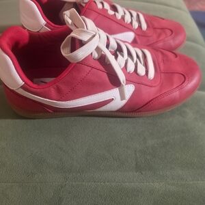 Red and White Women's Sneakers